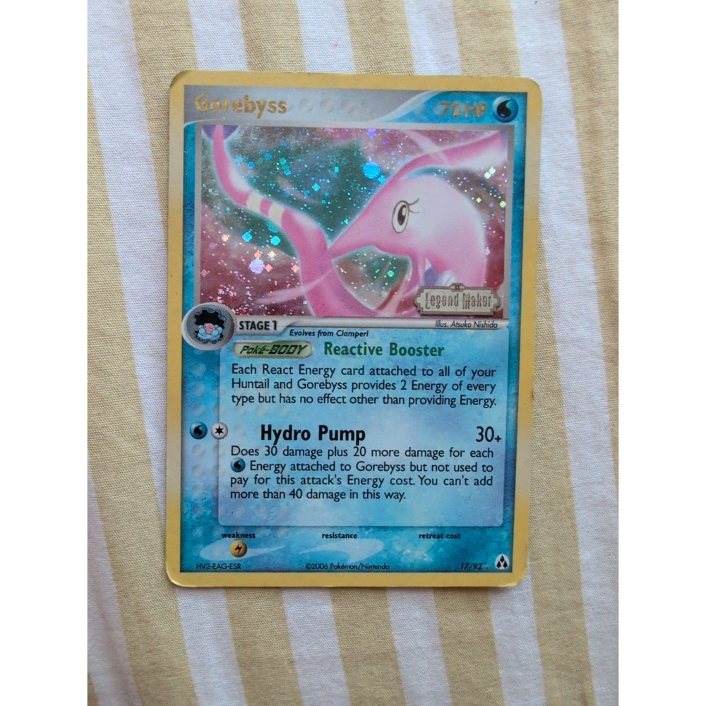 Gorebyss 17/92 EX Legend Maker Reverse Holo Pokemon Card Rare 2006 TCG